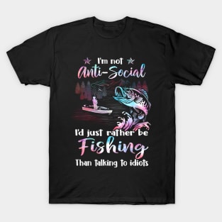 I'd Rather Be Fishing Fisherman T-Shirt